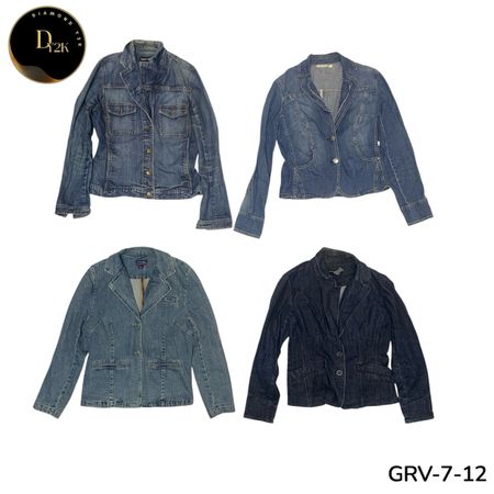 Women’s Denim Jacket – Premium Y2K Vintage Style Classic Outerwear (GRV-7-12)