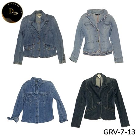 Women’s Denim Jacket – Premium Y2K Vintage Style Classic Outerwear (GRV-7-13)