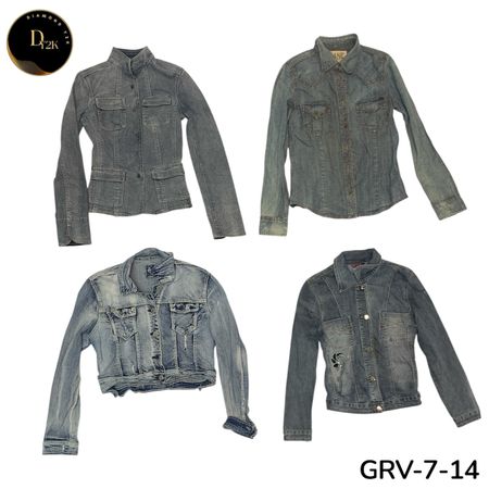 Women’s Denim Jacket – Premium Y2K Vintage Style Classic Outerwear (GRV-7-14)
