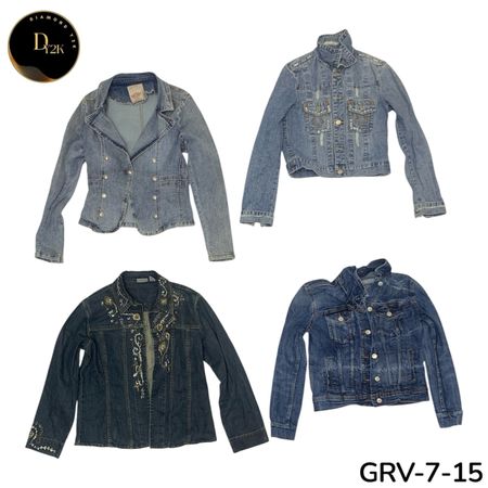 Women’s Denim Jacket – Premium Y2K Vintage Style Classic Outerwear (GRV-7-15)