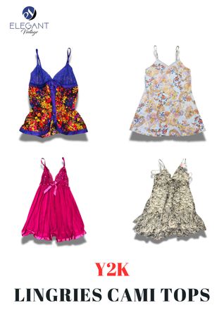 Y2K Lingerie Cami Tops - EV2249