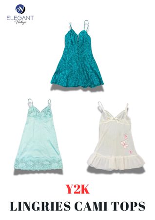 Y2K Lingerie Cami Tops - EV2250