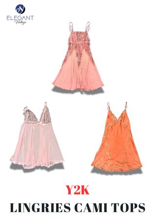 Y2K Lingerie Cami Tops - EV2252