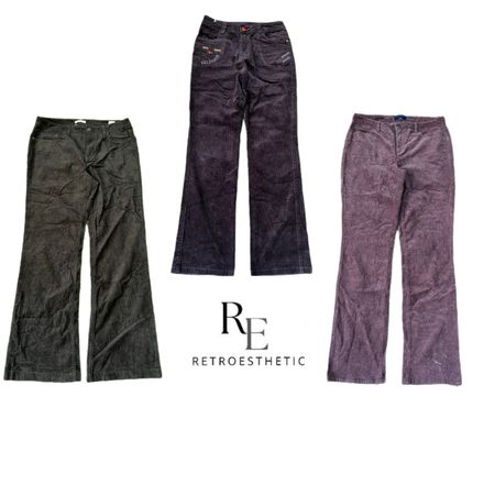 Y2K UNIQUE CORDUROY PANTS RE-3453