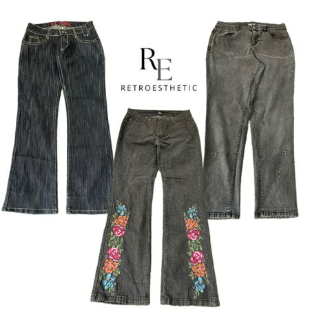 Y2K Paris Hilton Era Girl Denim Jeans RE-3454