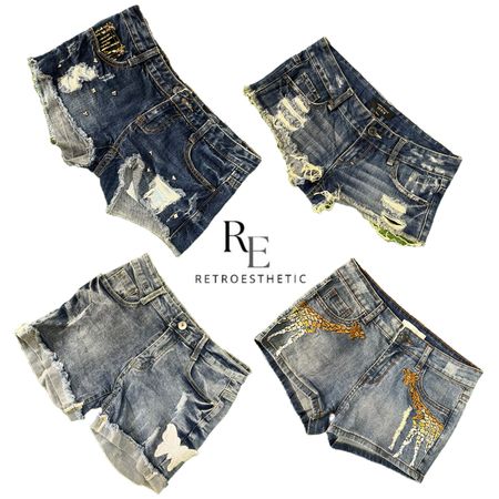 Y2K Paris Hilton Girl Denim Shorts RE-3457
