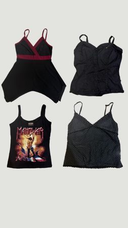 Y2k Black beauty Camitops