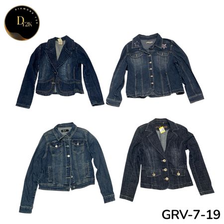 Women’s Denim Jacket – Premium Y2K Vintage Style Classic Outerwear (GRV-7-19)