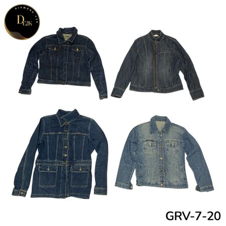 Women’s Denim Jacket – Premium Y2K Vintage Style Classic Outerwear  (GRV-7-20)