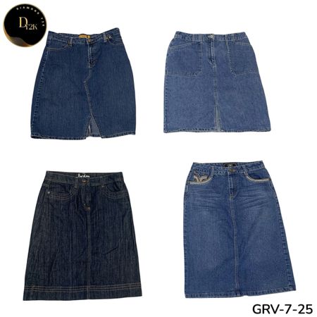 Women’s Denim Long Skirt – Premium Y2K Vintage Style Maxi Skirt  (GRV-7-25)