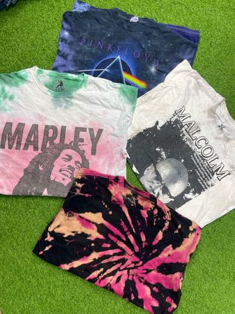 Tie Dye T-shirt  simple and printed mix