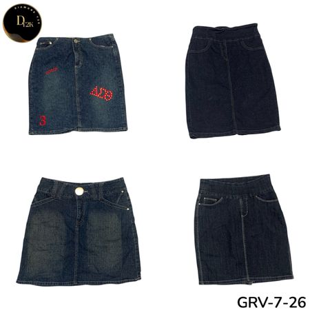 Women’s Denim Long Skirt – Premium Y2K Vintage Style Maxi Skirt  (GRV-7-26)