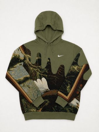 Upcycle Mix Branded Hoodies With Tapestry (Dv -07)