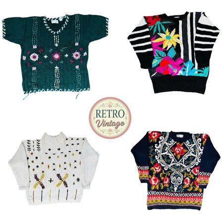 Vintage Heirloom Knit | Cozy Retro Statement Piece |E|