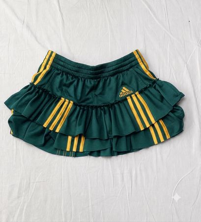 Upcycled Adidas Ruffle Mini Skirt  (DV -07)
