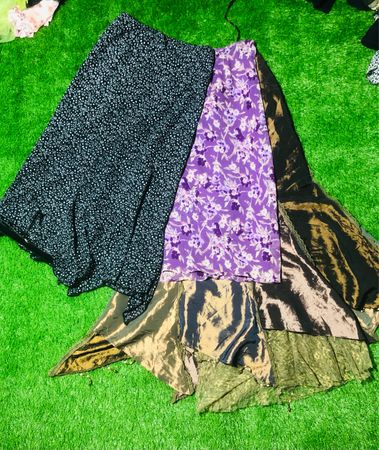 Y2k printed maxi skirts