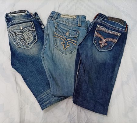 CR9771 Vintage Rock Revival Flare & Straight Jeans