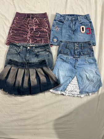 Y2k Denim Mini Skirts (985)