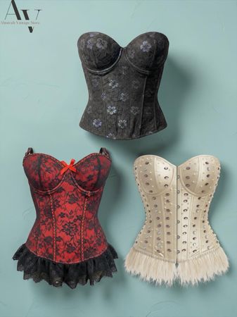 Women mixed corsets and bustier corset Top