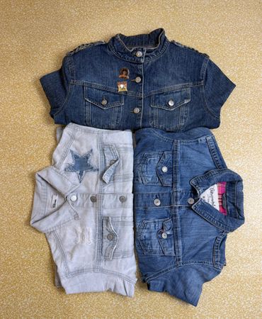 TH# 225 Y2K Women’s Denim Jacket | Cropped & Oversized Vintage Streetwear