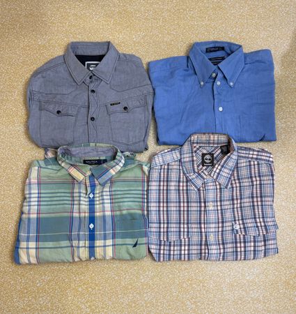 TH# 226 Vintage G-Star, Nautica, Timberland & Dickies Men’s Shirt | Premium Retro Branded Collection