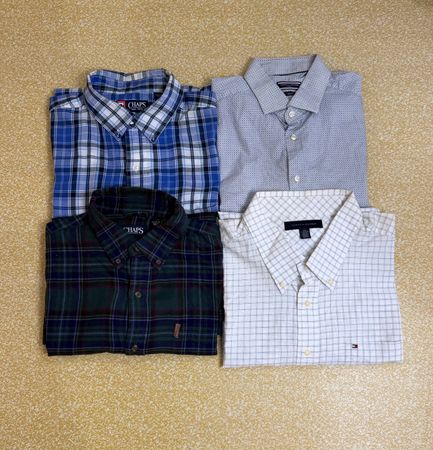TH# 228 Vintage Tommy Hilfiger, Chaps & Wrangler Men’s Shirt | Premium Branded Casual Wear