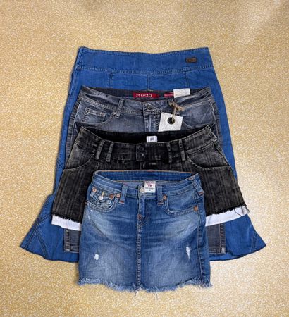 TH# 230 Y2K Vintage Denim Skirt | Mini, Midi & Cargo Style Mix
