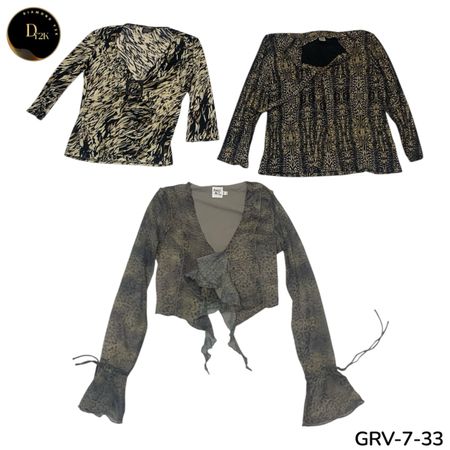 Women’s Long Sleeve Blouse – Premium Y2K Vintage Style Casual Top (GRV-7-33)