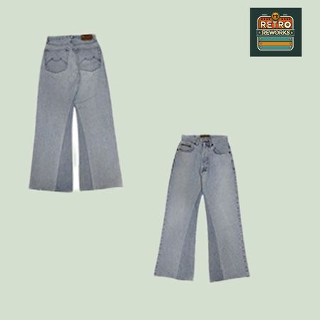 SS26 Upcycled Wide Leg Jeans