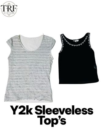 Y2k Sleeveless Top.     #0049
