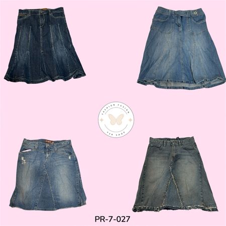 Y2K Vintage Denim Long Skirt – Classic Maxi Denim Style (PR-7-027)