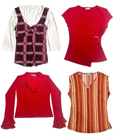 Y2K Ruby Revival x Vintage Tops: TT-285