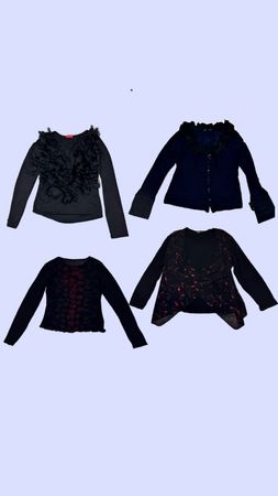 Y2k Gothic Black Revival Blouse