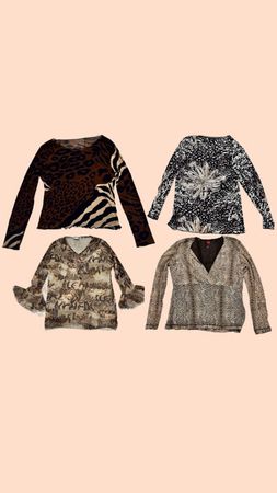 Y2k Animal Print blouse