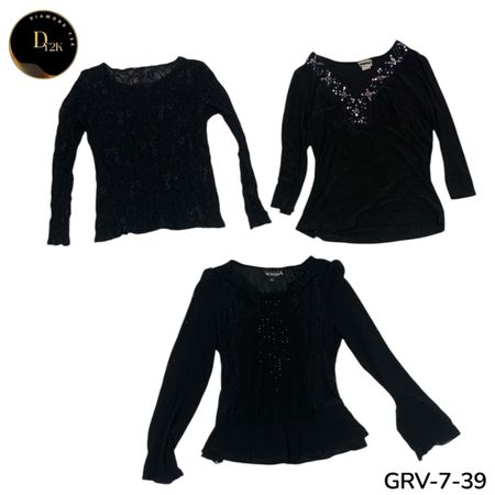 3. Women’s Long Sleeve Shirt – Authentic Y2K Vintage Casual Blouse (GRV-7-39)