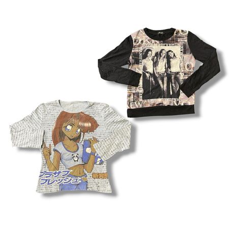 T-shirt bébé à manches longues imprimé Y2k