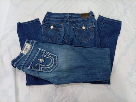 CR9809 Vintage True Religion Flare & Straight Jeans