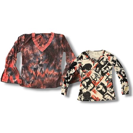 Women vintage y2k v neck & RN top