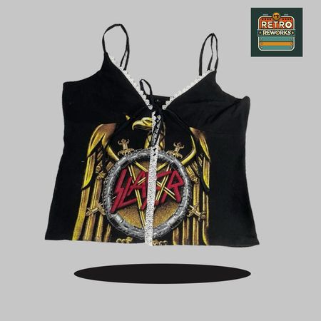 SS26 Upcycled Graphic Print Cami Tops