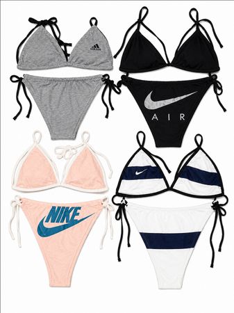 CR9818 Upcycled Mix Branded Bikinis