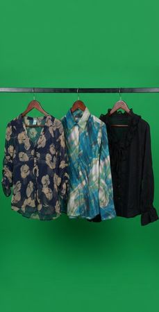 Y2K 100%Silk Blouse vl60