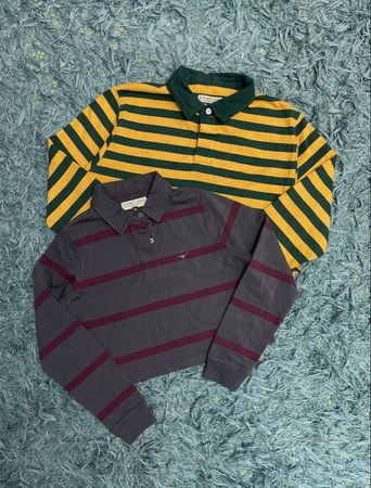 Upcycle Mix Unbranded Rugby Crop top (DV -07)