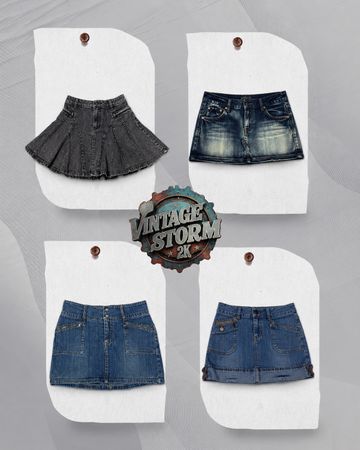 Y2K Denim Edge Mini Skirt