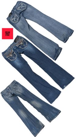CALÇAS BOOTCUT Y2K EMBALISHMENT