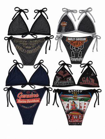 CR9822 Upcycled Mix Branded Bikinis