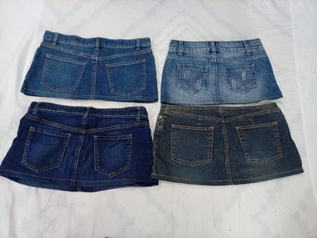 CR9835 Upcycled Y2K Mini Denim Skirts
