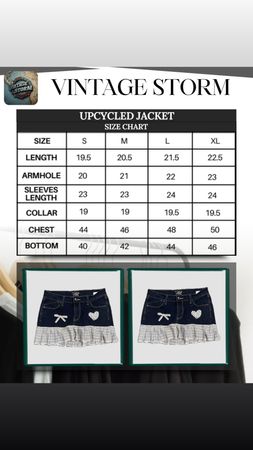Upcycled Denim Plaid Skirts