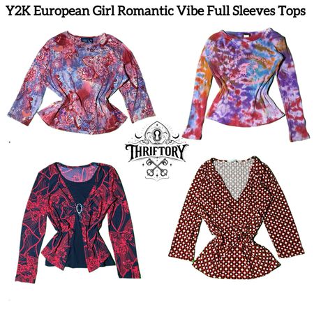 Y2K European Girl Romantic Vibe Full Sleeves Tops TY-075