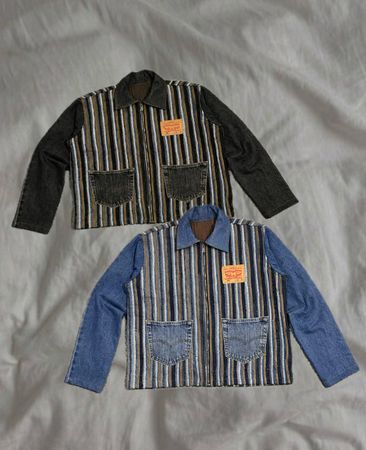 Upcycled Levi’s Striped Denim Jacket