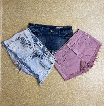 TH# 241 Y2K Sexy Low Rise Shorts | Vintage Hot Girl Denim Shorts | Summer Festival Streetwear